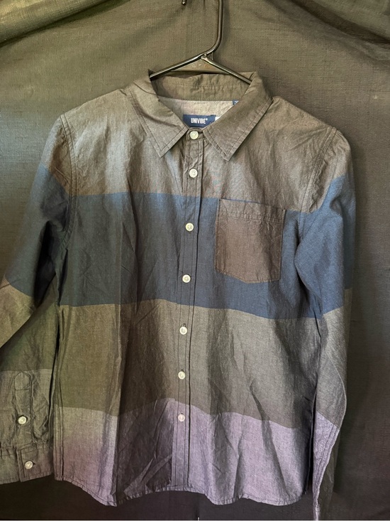 Univibe Other - Univibe Gray, Blue, and Purple Boys' Button-Down Shirt